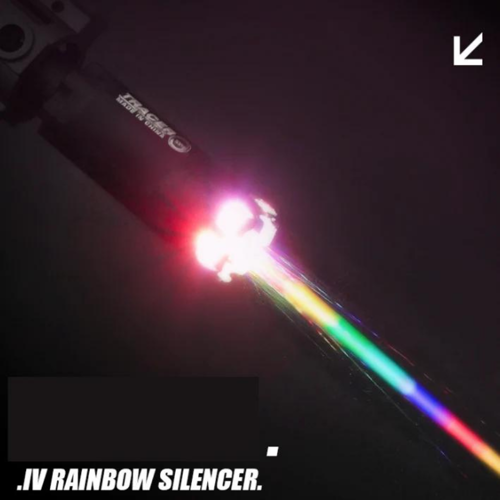 Regenbogenstrahl - Blinkender Leuchtspurstrahl