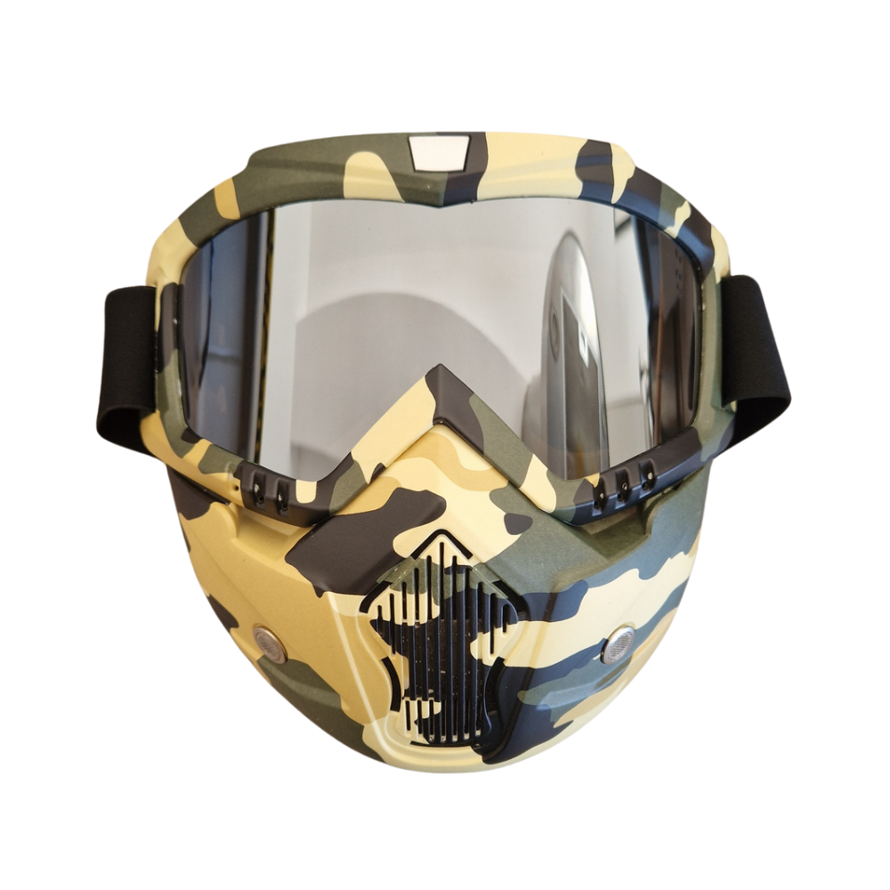 Gel Blaster Maske – Holztarnung