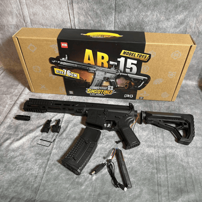 AR15 F4 Pro Schwarz - Elektrischer Gelblaster